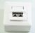 241014 Caja de conexión CAT6 Ethernet 2xRJ45 de superficie blanca