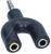 HEADSET ADAPTER ADAPT.CONECTOR JACK MACHO 3,5MM 4P/2XJACK HEMBRA 3,5MM,NEGRO