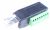 66048 Conector RJ45 Cat.5e a adaptador de bloque de terminales acodado 90°