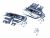 CONJUNTO BISAGRA PUERTA (ARRIBA+ABAJO) ALTERNATIVA BSH 12004051 / PASSEND FÜR MIELE 05433021