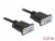87788 Cable serial RS-232 D-Sub 9 hembra a hembra Nullmodem con carcasa de conector estrecha - Control automático CTS/RTS - 0,