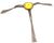 12175000085105 SOFT PLASTIC SIDE BRUSH RIGHT, YELLOW